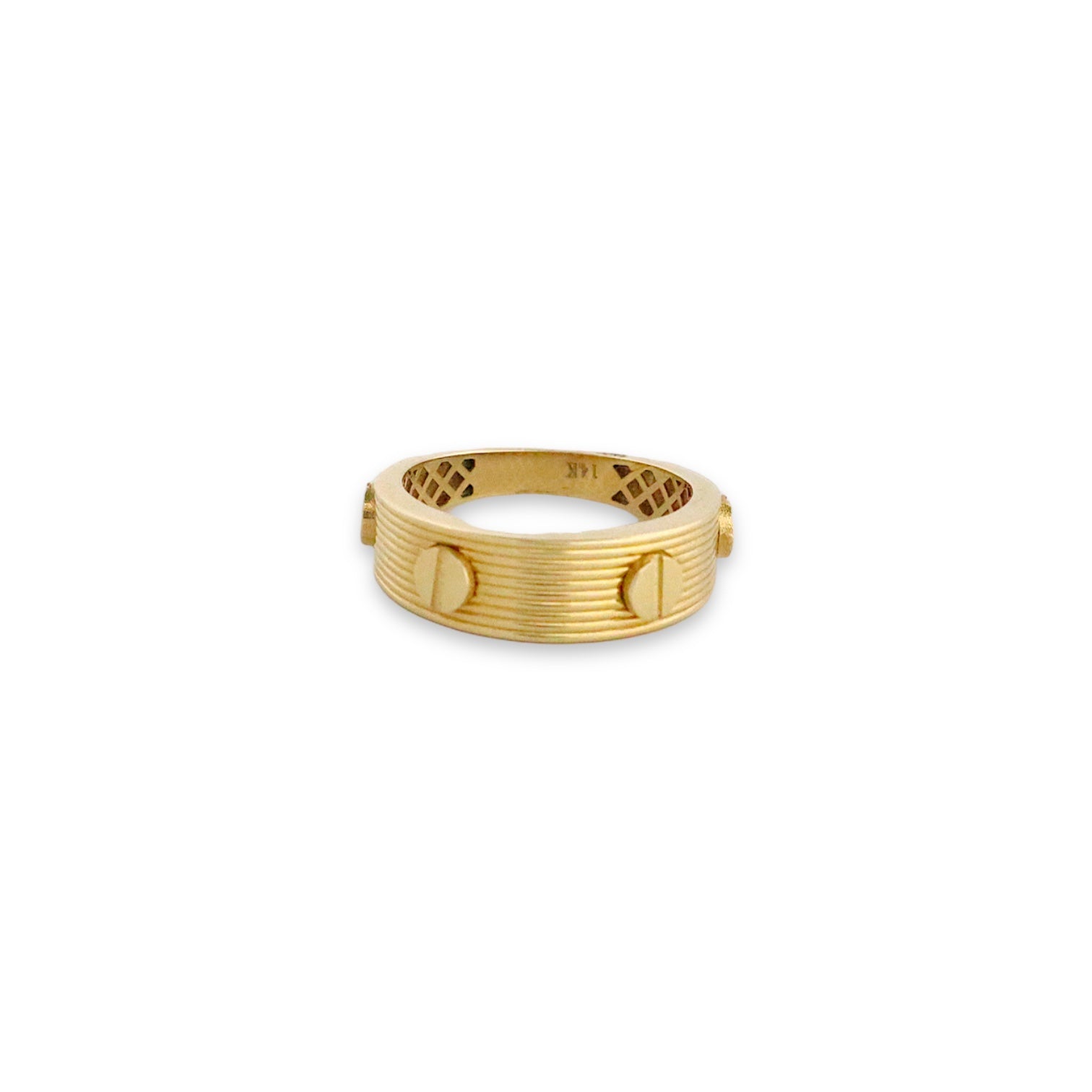 Lock Ring - 14k Gold Ring