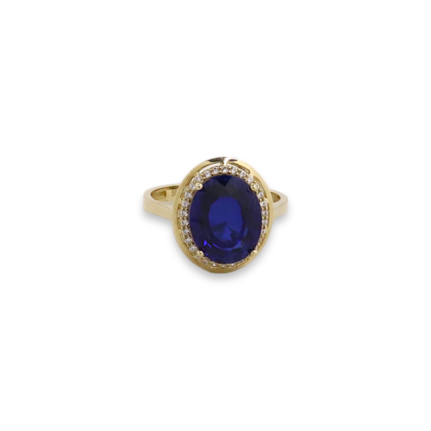 Maritza Ring - 14k Gold Ring with Blue Stone