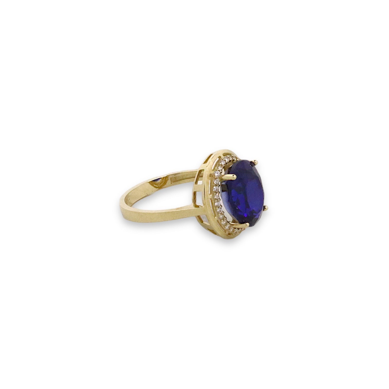 Maritza Ring - 14k Gold Ring with Blue Stone