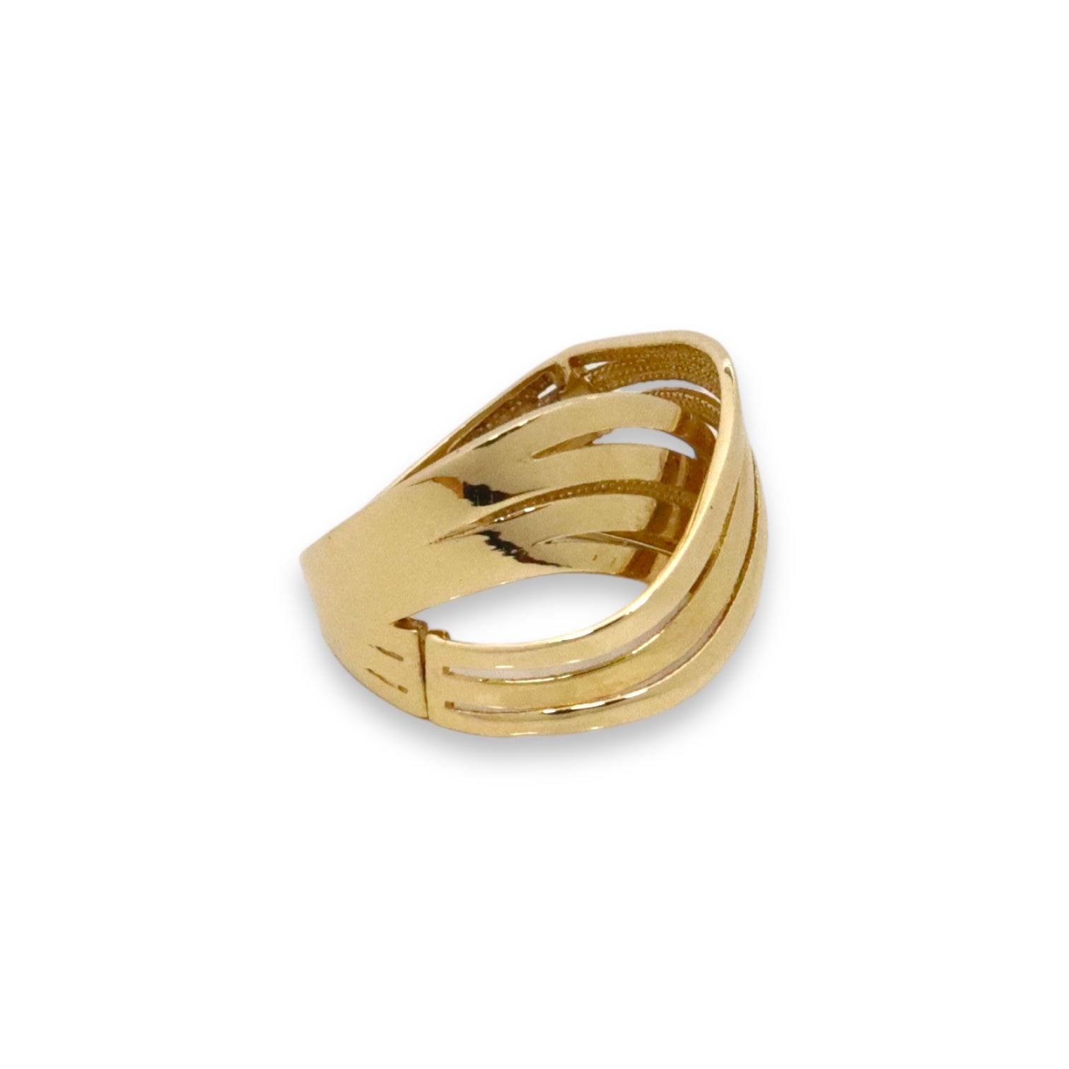 Hollow X Ring - 14k Gold Ring