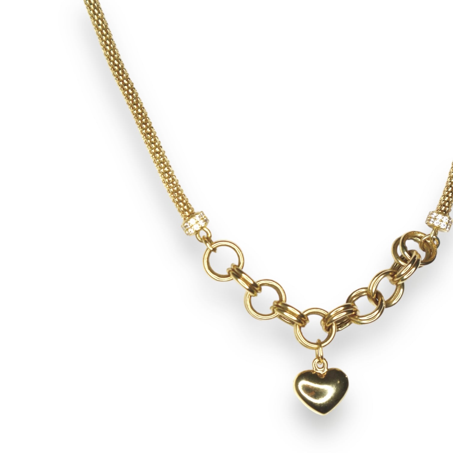 Cylinder Mesh with Heart Pendant